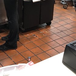McDonald's - Can you believe how nasty the floor is where serving food. We got an ice cream cone...