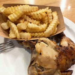 Smokin Chikin - Barely warm, dry chicken and supposedly these are seasoned fries...