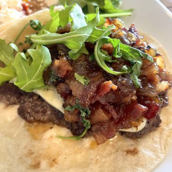 Fat Fish Taco - Bacon Jam Burger Taco (current special) - Mexican Near Me - Caldwell, New Jersey