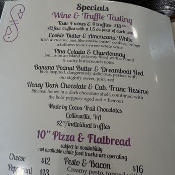 Fables & Feathers Winery - Menu - Wineries Near Me - Goodview, Virginia
