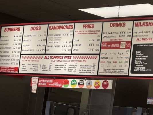 Menu photo 1 Five Guys Palm Springs, CA