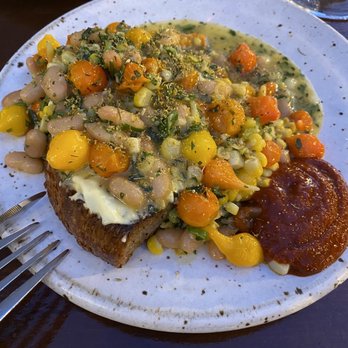 Rustic Canyon - Succotash toast - Wine Bars Near Me - Santa Monica, California Rustic Canyon - Succotash toast - Wine Bars Near Me - Santa Monica, California