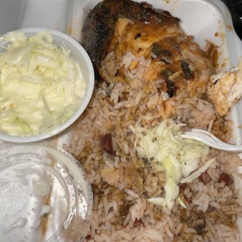 Potluck Restaurant - Rice, jerk chicken breast with oxtail gravy, and coleslaw - Caribbean Near Me - Mississauga, Ontario Potluck Restaurant - Rice, jerk chicken breast with oxtail gravy, and coleslaw - Caribbean Near Me - Mississauga, Ontario
