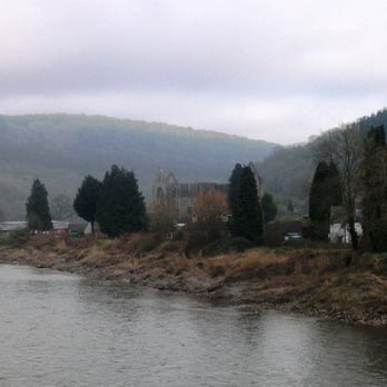 Tintern Abbey - View from the River Wye - Landmarks & Historical Buildings Near Me