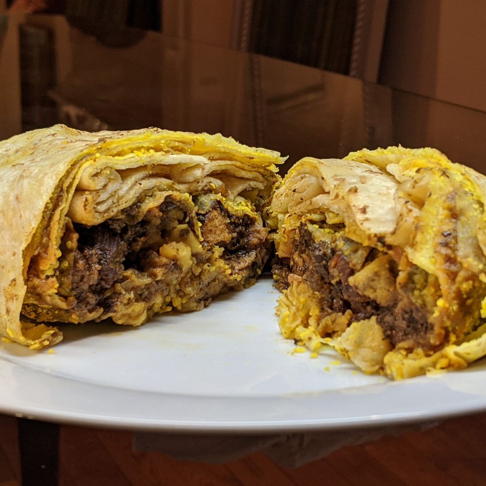 Leela's Roti and Doubles - Jerk chicken roti - Caribbean Near Me - Toronto, Ontario