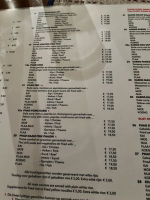 Menu photo 1 Billy Thais Amsterdam, NH Menu photo 1 Billy Thais Amsterdam, NH