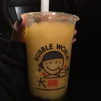 Bubble World - Peach tea slush with mango jelly and pearls! TIP ALERT: ADD some peach vodka for a wicked bubble world Bellini! - Bubble Tea Near Me - Vancouver, British Columbia Bubble World - Peach tea slush with mango jelly and pearls! TIP ALERT: ADD some peach vodka for a wicked bubble world Bellini! - Bubble Tea Near Me - Vancouver, British Columbia