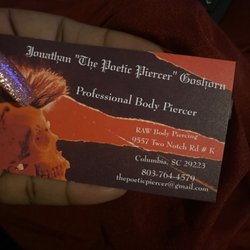 RAW Body Piercing - Business card!