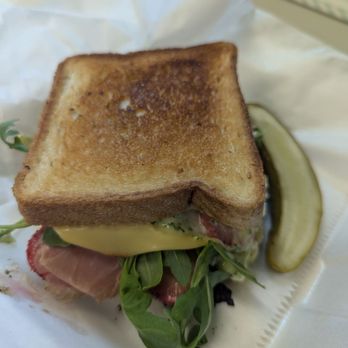 Cafe on the DL - Summer Griddle. Goat cheese, strawberry, arugula, smoked gouda, prosciutto, maple-herb aioli. - Sandwiches Near Me - Laurel Springs, New Jersey