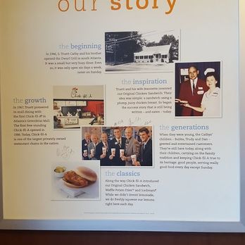 Chick-fil-A - Chick-fil-A Family Story Wall Decoration - Fast Food Near Me - Santee, California Chick-fil-A - Chick-fil-A Family Story Wall Decoration - Fast Food Near Me - Santee, California