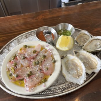 Found Oyster - Kampachi crudo
Mere point oysters
Moon shoal oysters - Seafood Near Me - Los Angeles, California Found Oyster - Kampachi crudo
Mere point oysters
Moon shoal oysters - Seafood Near Me - Los Angeles, California