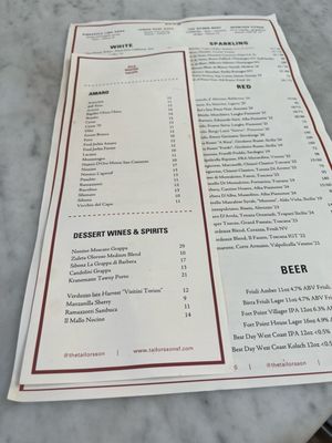 Menu photo 2 The Tailor's Son San Francisco, CA Menu photo 2 The Tailor's Son San Francisco, CA