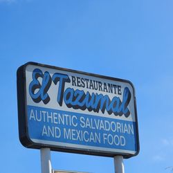 El Tazumal - Street sign