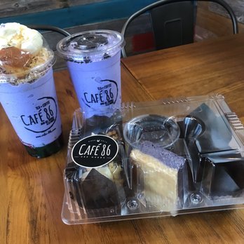 Cafe 86 - Upside down hola hola & ube monster - Desserts Near Me - Union City, California Cafe 86 - Upside down hola hola & ube monster - Desserts Near Me - Union City, California