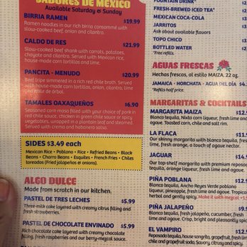 Maiza - Menu - Mexican Near Me - Jacksonville, Florida