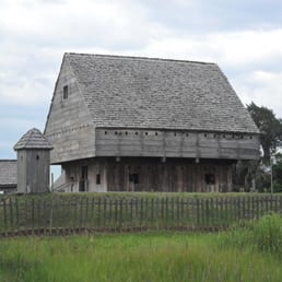 Blockhouse of the reconstructed fort.