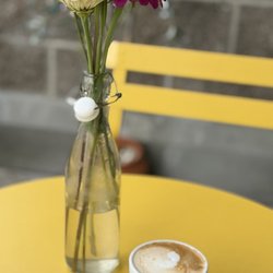 Caffe Sorrento - Cappuccino, gluten free pistachio biscotti- bites of heaven.