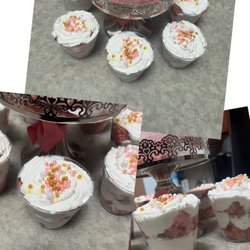 Cakes by Lin - Pink champagne flavored cake and cake parfaits