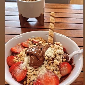 Via Brasil - a bowl of food with strawberries and chocolate - Grocery Near Me - North Miami, Florida Via Brasil - a bowl of food with strawberries and chocolate - Grocery Near Me - North Miami, Florida