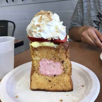 Button Up Cafe - Stuffed Strawberry Cheesecake French Toast - Breakfast & Brunch Near Me - Pearl City, Hawaii Button Up Cafe - Stuffed Strawberry Cheesecake French Toast - Breakfast & Brunch Near Me - Pearl City, Hawaii