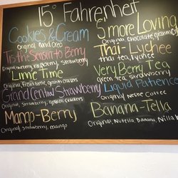 15° Fahrenheit Rolled Ice Cream - Menu