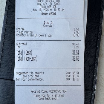 The Florida Boy Bar and Grill - Our bill - Sandwiches Near Me - Layton, Florida
