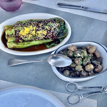 Ember & Rye - Chinese broccoli and mushrooms - Seafood Near Me - Carlsbad, California