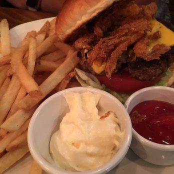 Outback Steakhouse - Blooming Burger! With Fries - Steakhouses Near Me - Miami, Florida