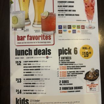 Buffalo Wild Wings - Menu 11/29/2025 - American Near Me - Grand Island, Nebraska