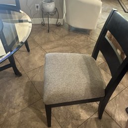 After picture of reupholstered chair