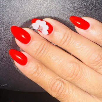 SD Nails - Gel builder fill with 3D flower - Nail Salons Near Me - San Diego, California