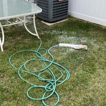 Paint Work Ahead - Their hose & paint rolled left in my back yard, discarded - Painters Near Me Paint Work Ahead - Their hose & paint rolled left in my back yard, discarded - Painters Near Me