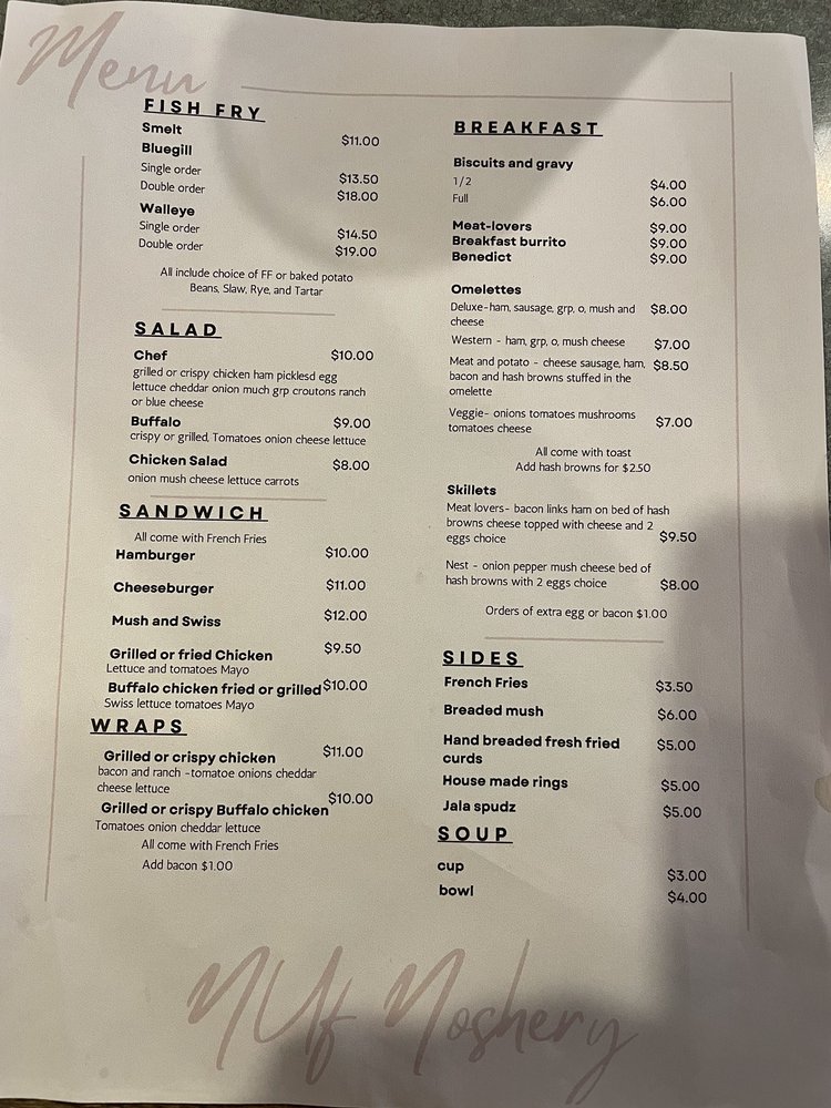 NUF NOSHERY Updated September 2024 5747 Heimke Ln, Abrams