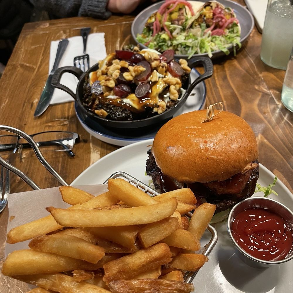 An Artistic Taste - Chicken Shwarma wraps, signature Brussel sprouts and burger - New American Near Me - Harriman, New York An Artistic Taste - Chicken Shwarma wraps, signature Brussel sprouts and burger - New American Near Me - Harriman, New York