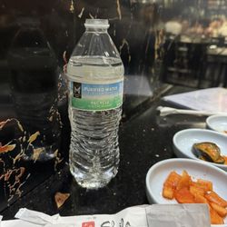 Shila Korean BBQ - So I've asked for water and this is what she brought to me and charging me a $1 hmmm
