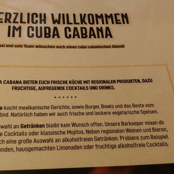 Cuba Cabana - Karte - Cocktail Bars Near Me - Bad Neustadt, BY Cuba Cabana - Karte - Cocktail Bars Near Me - Bad Neustadt, BY