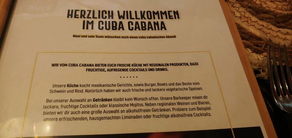 Menu photo 6 Cuba Cabana Bad Neustadt, BY Menu photo 6 Cuba Cabana Bad Neustadt, BY