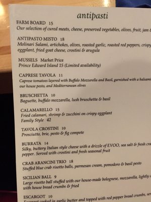 Menu photo 6 Tavola Trattoria Bentonville, AR Menu photo 6 Tavola Trattoria Bentonville, AR