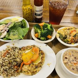 Treebeards - Dirty rice, chicken, sides