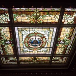 Beautiful stained glass ceiling.