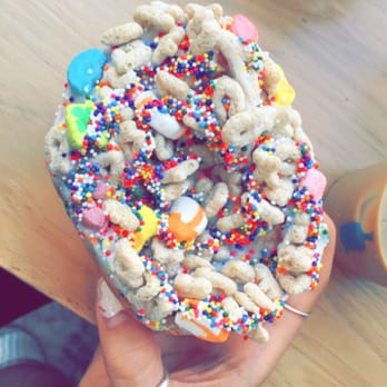 SloDoCo Donuts - Lucky Charms donut with rainbow sprinkles. - Donuts Near Me - San Luis Obispo, California