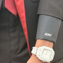 Custom-made shirt with initials.