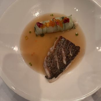 Pamplona Tapas Bar - Sea bass with cucumber - Spanish Near Me - Lafayette, Louisiana