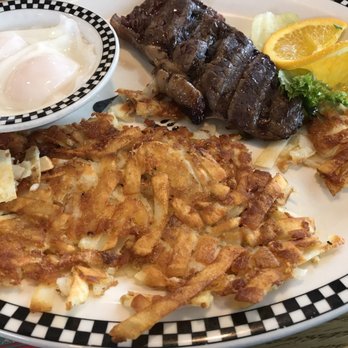 Black Bear Diner Madras - Medium rare steak Crispy has browns Cooked as requested... - American Near Me - Madras, Oregon Black Bear Diner Madras - Medium rare steak Crispy has browns Cooked as requested... - American Near Me - Madras, Oregon