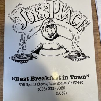 Joe's Place Paso Robles - Menu - Breakfast & Brunch Near Me - Paso Robles, California Joe's Place Paso Robles - Menu - Breakfast & Brunch Near Me - Paso Robles, California