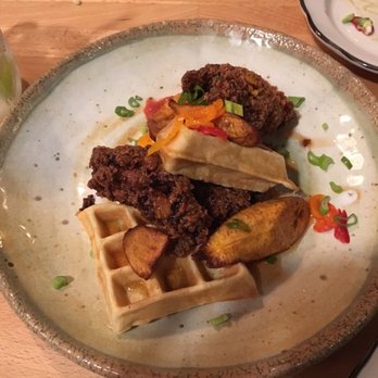 Doce Provisions - Chicken & Waffles!! This just looks scrumptious. - New American Near Me - Miami, Florida Doce Provisions - Chicken & Waffles!! This just looks scrumptious. - New American Near Me - Miami, Florida
