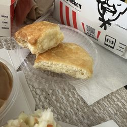 KFC - Flat and hard as a rock, doesn't even look like a biscuit!!