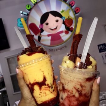 Michoacana Delights - Mangonada (left:mango, right:watermelon+tamarind) DELICIOUS - Ice Cream & Frozen Yogurt Near Me - Los Angeles, California