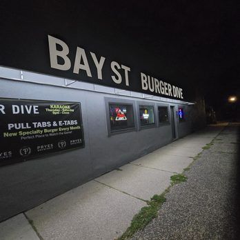 Burger Dive - The sign on the side of the restaurant - Burgers Near Me - Saint Paul, Minnesota