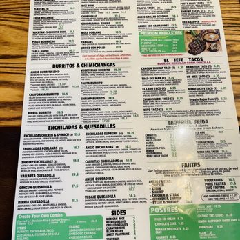 Anejo Cocina Winter Park - Menu 4.8.23 - New Mexican Cuisine Near Me - Winter Park, Florida